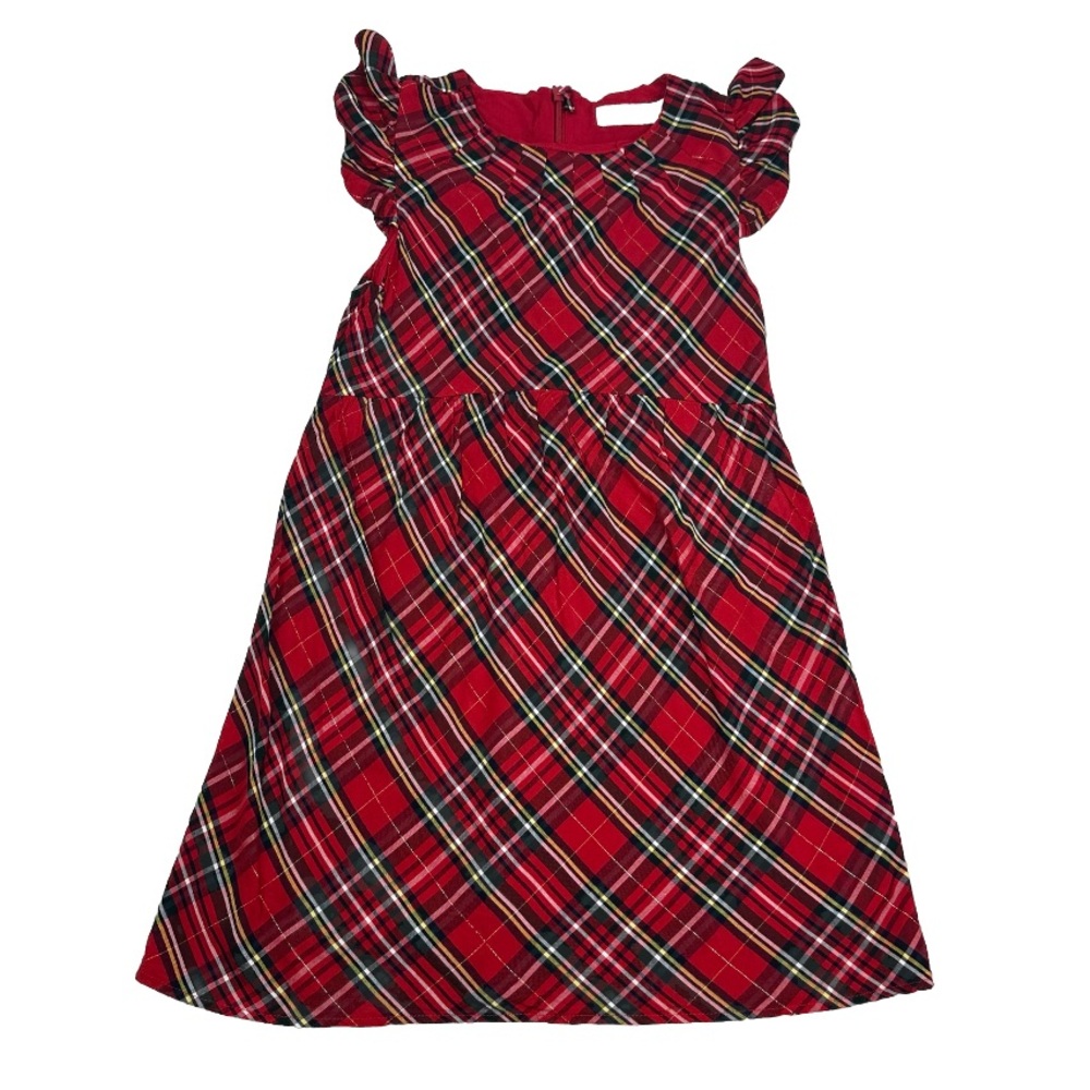 Vineyard Vines Young Lady Christmas Dress - Red Plaid - Size 7